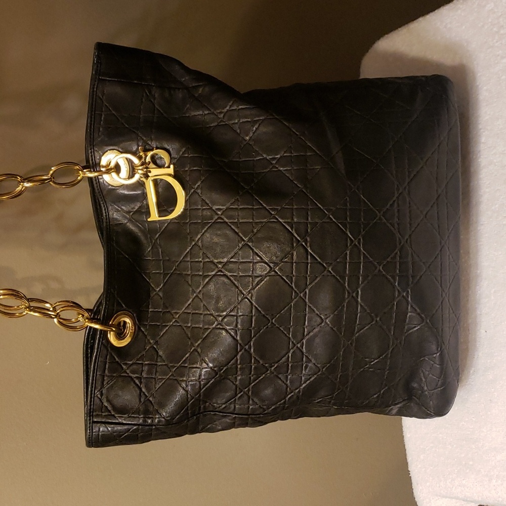 Dior cannage Quilted leather large  shoppers tote